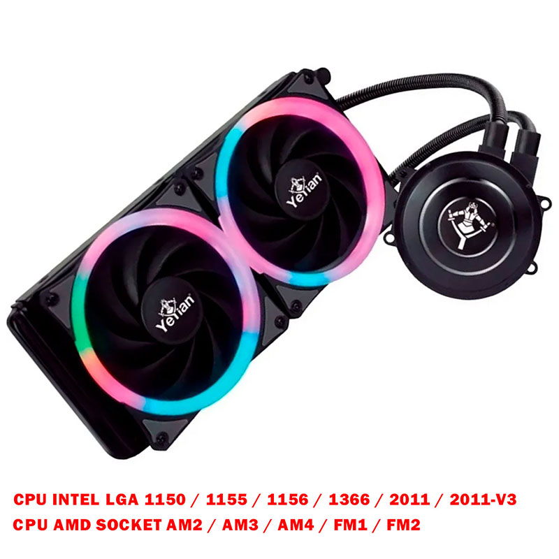 Enfriamiento Liquido PC Gamer Yeyian VATN 2400 Rgb 240mm GPU 