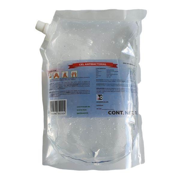 Gel Antibacterial Isopropílico Biodegradable 1 Lt.  Marca  BIOWASH 
