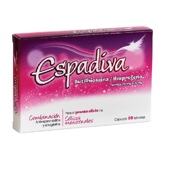 Espadiva 20/400mg Oral 10 Tabletas - Cólicos Menstruales