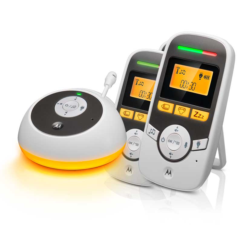 Monitores (2 pack) de audio con temporizador y luz nocturna motorola MBP 161 twin