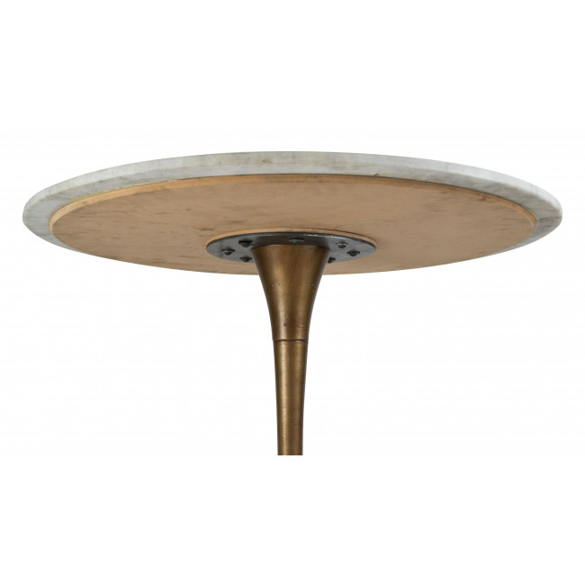 Mesa de Comedor Fullerton Blanco/Dorado - Kessa