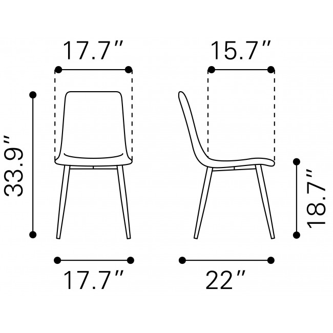 Silla de Comedor Dolce Negro - Kessa