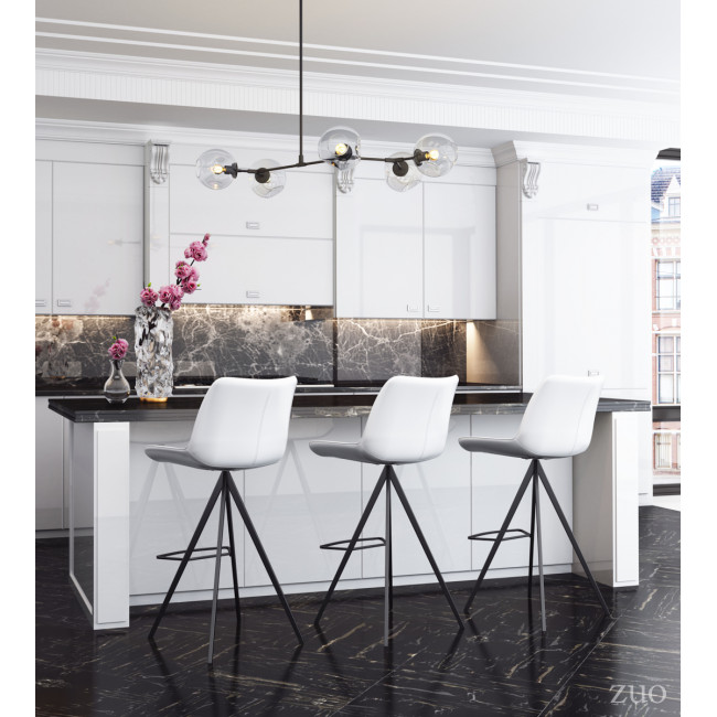 Banco para Bar Aki Blanco/Negro - Kessa