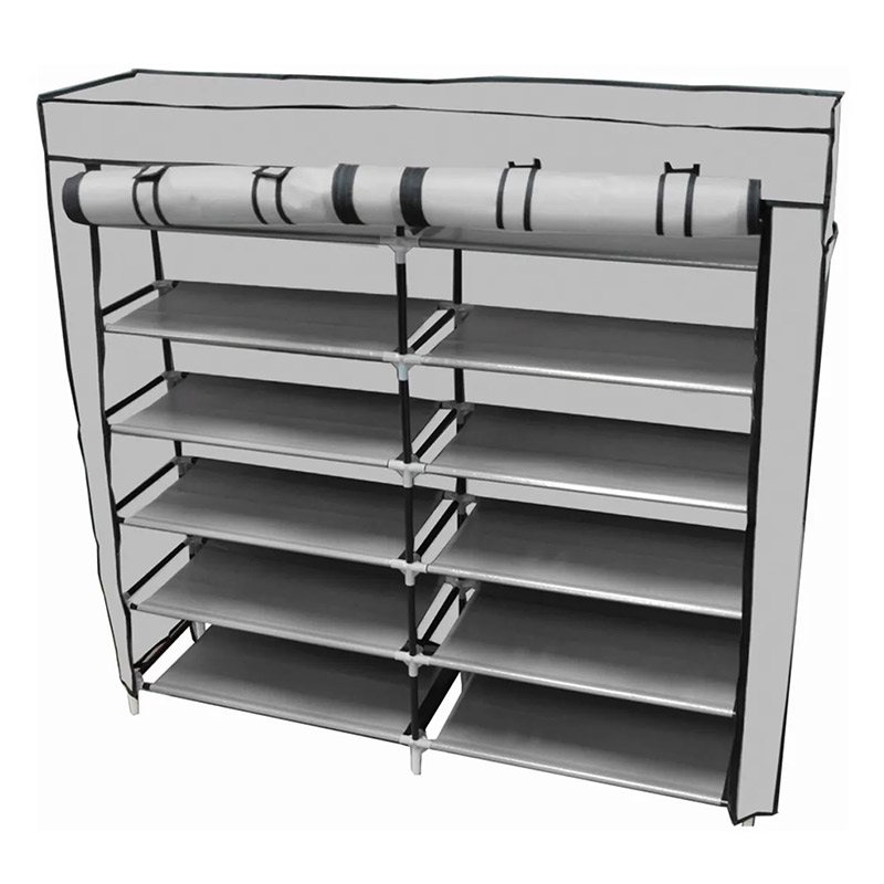 Zapatera Closet Organizador Zapatos 36 Pares Compartimientos Ropa Gris