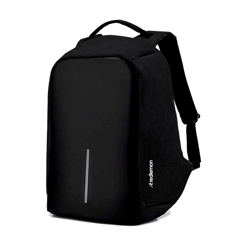 Redlemon Mochila Antirrobo Impermeable con Puerto USB para Power Bank (no incluida) y Compartimentos Secretos, Cierre Oculto de Protección, Fondo Reforzado, Espacio para Laptop y más, Ideal para Viaje
