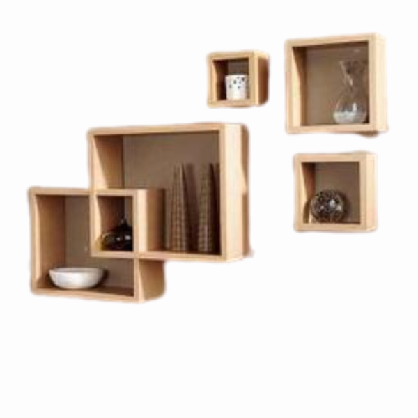 SET de 5 Repisas Flotantes Cuadradas de MDF Resistente - Arkano Studio & Design