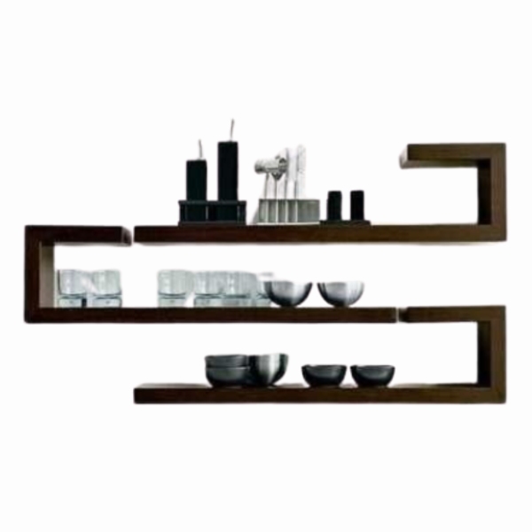 Juego de 3 Repisas Flotantes Escalonadas de MDF Resistente 