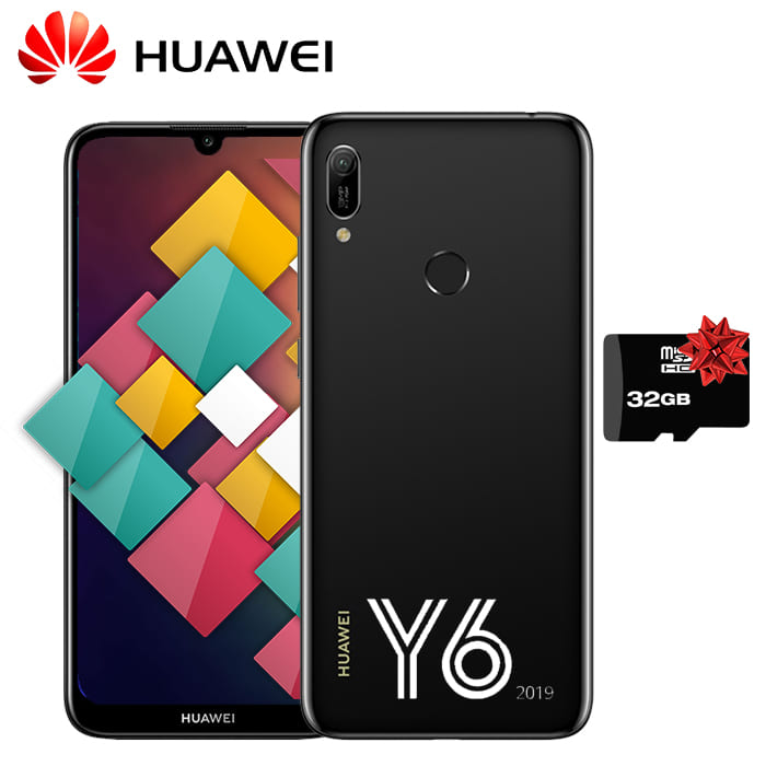 Celular Huawei Y6 2019 32GB /2GB - Negro - Dual Sim + MicroSD 32gb