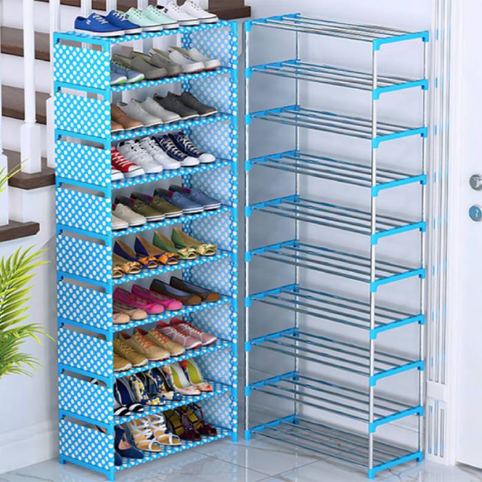 Rack Zapatera Zapatero Librero Moderna Organizador Zapatos AZUL