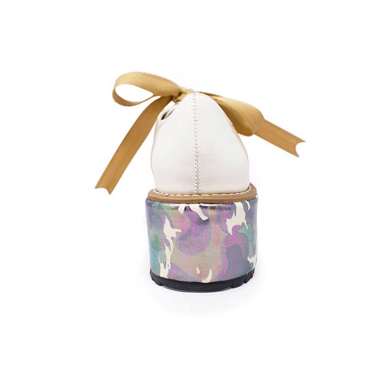 Mules De Plataforma Vida Leve Para Mujer Color Hueso