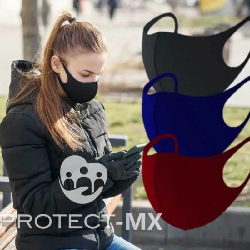 Paquete de 5 Cubrebocas Lavable Tricapa Multicolor