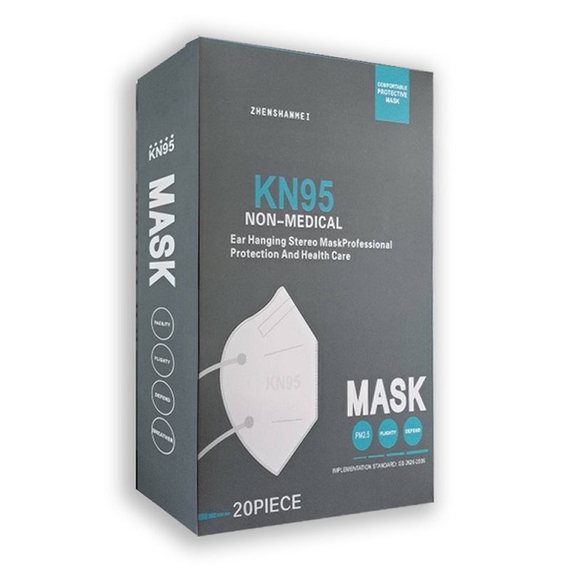 Cubrebocas KN95 certificado Paquete 20 pz