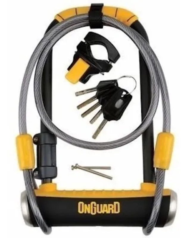 Candado OnGuard 8005 Bicicleta o Moto U-Lock Con Cable Nivel Seguridad 85 Grillete de 14mm