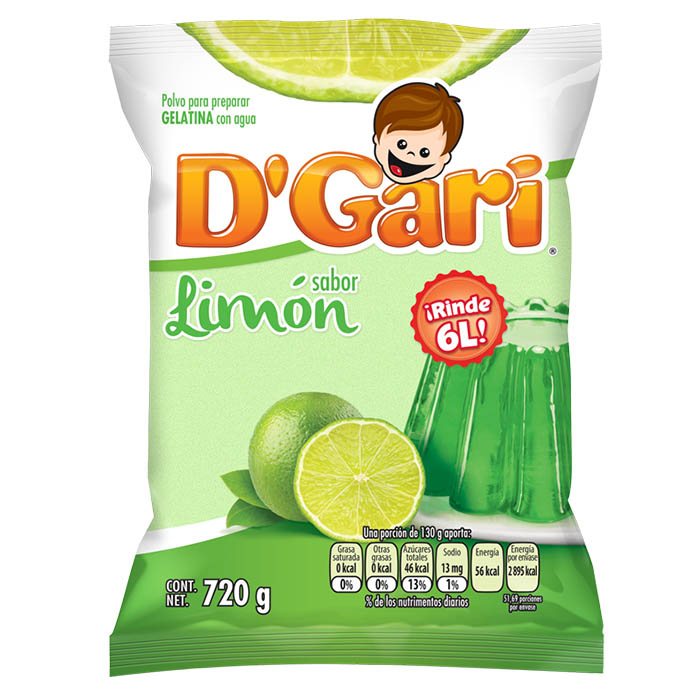 Gelatina Limon Dgari Bsa. 720G.