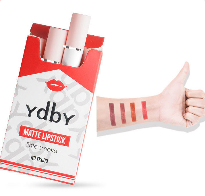 Set Labial Tipo Cajetilla De Cigarros Maquillaje Labiales