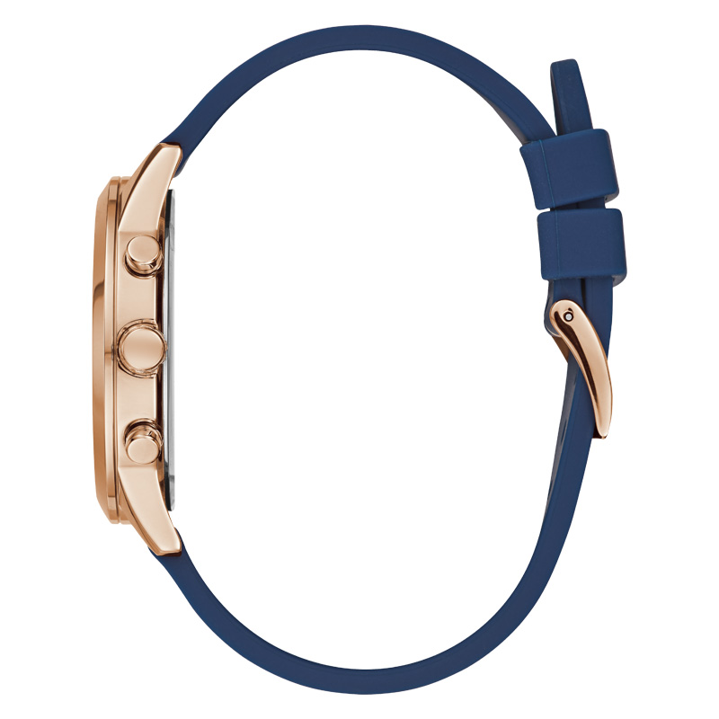 RELOJ GUESS SOLAR DAM AZUL/OROROS