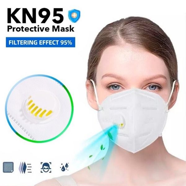 Cubrebocas KN95 con Válvula 5 Capas Filtro Respirador | 1pz