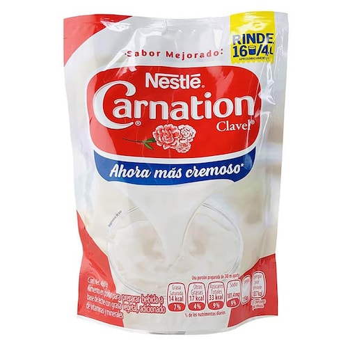 Leche en polvo Nestle Carnation 460 g (Rinde 4 L)Clavel