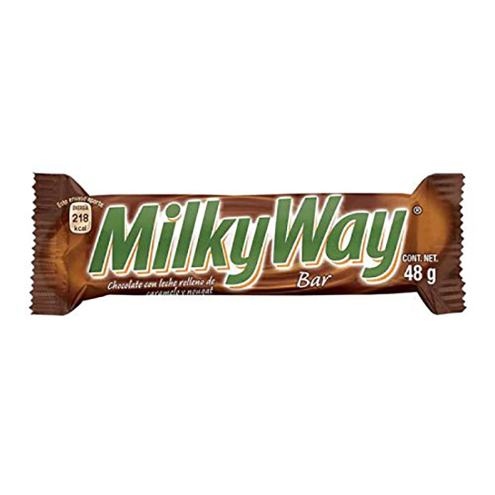 PAQUETE de 1 Chocolate Snickers con 6 barras y 1 Chocolate Milky Way con 6 barras.