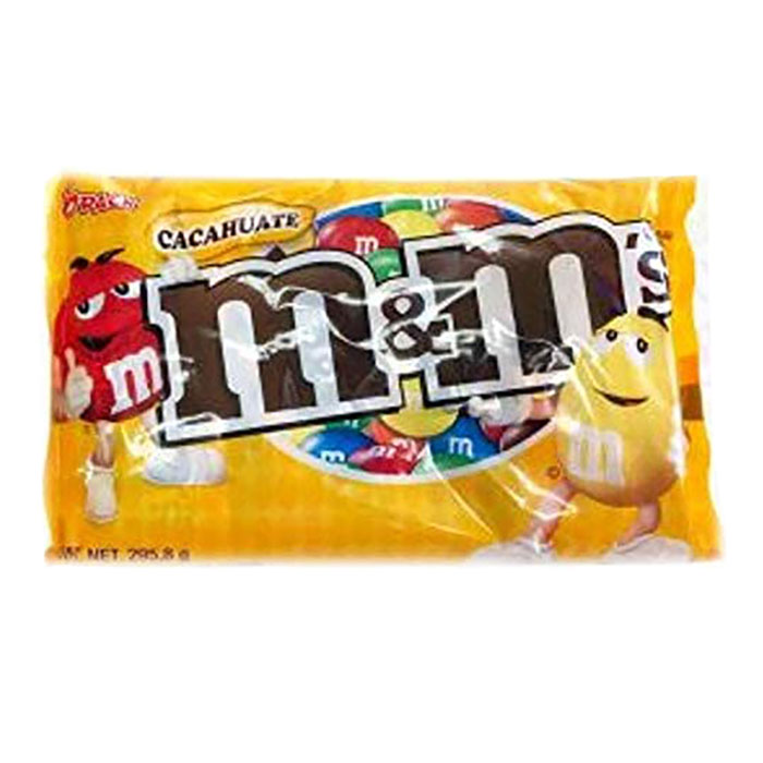 PAQUETE M&M´S De 1.- Chocolate Amarillo Con Cacahuate De 6 Bolsitas Y