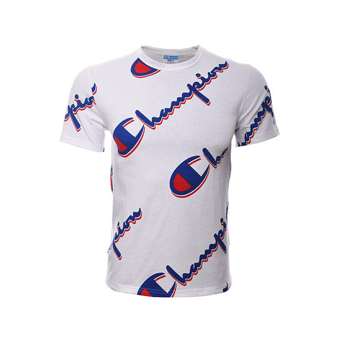 Playera champion blanca hombre sale