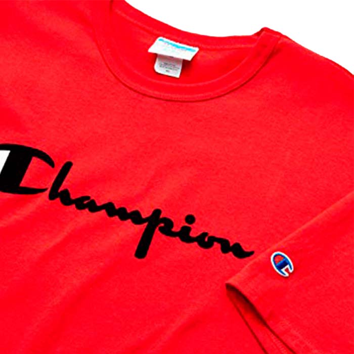 Playera CHAMPION Hombre LOGO Rojo