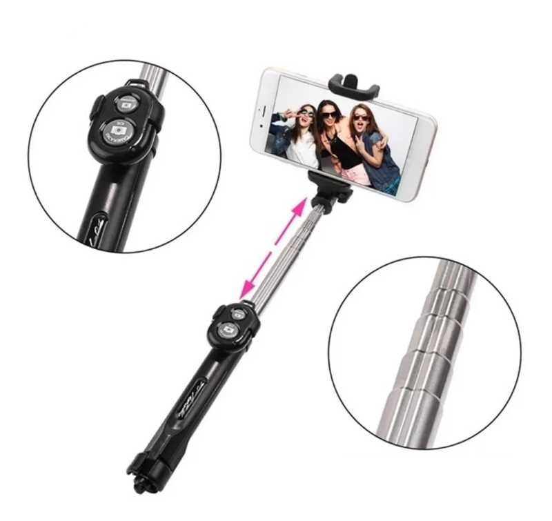 Baston Selfie Gadgets & fun con tripie y control bluetooth desmontable Selfie Stick