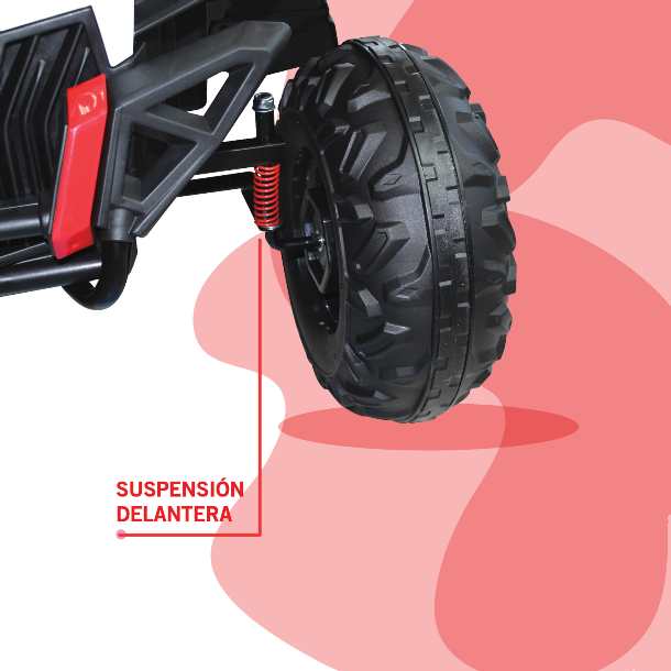  Montable Electrico Para Niño Buggy Todo Terreno Blanco