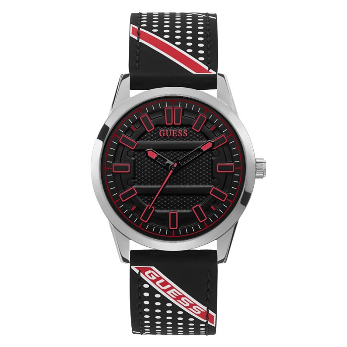 RELOJ GUESS STREAK CAB NEGRO/PLATA