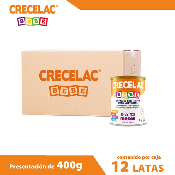 Fórmula Crecelac Bebé 0-12 Meses 400gr, 12 Pack