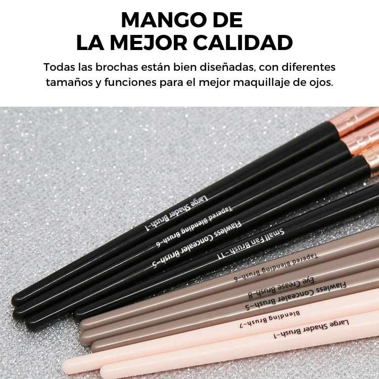 Set De Brochas de Maquillaje Profesional Sombra De Ojos Color Rosa