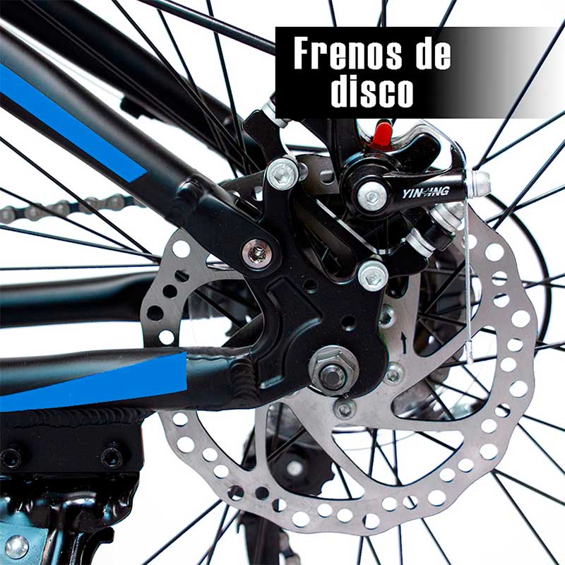 Bicicleta Aluminio Centurfit R29 Montaña 21 Velocidades Azul Shimano Amortiguador Profesional