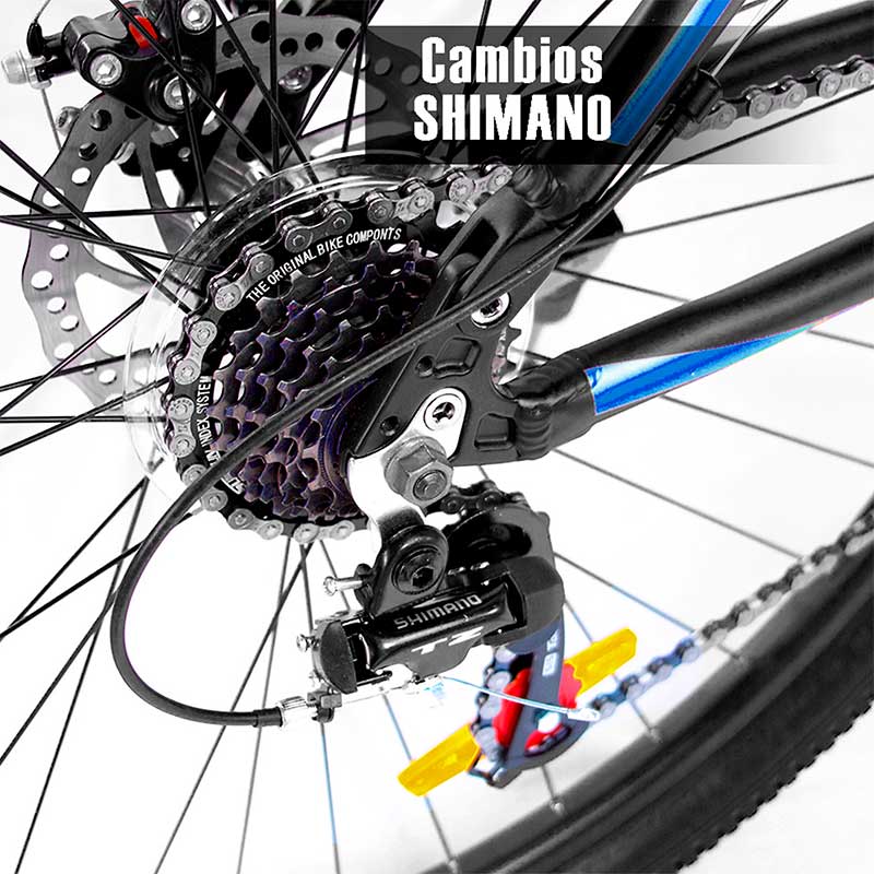 Bicicleta Aluminio Centurfit R29 Montaña 21 Velocidades Azul Shimano Amortiguador Profesional