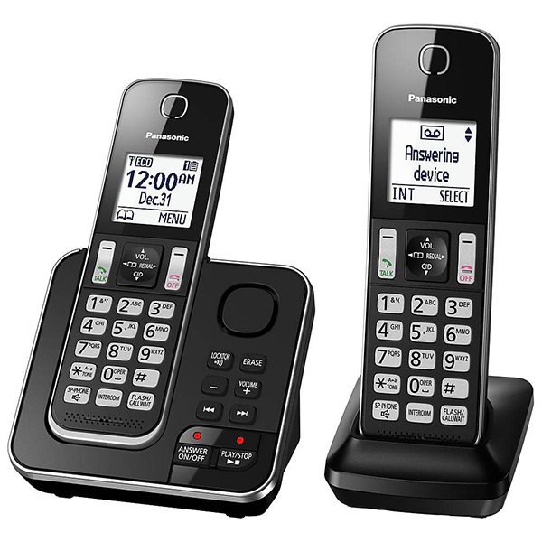 Teléfono inalámbrico Panasonic KX-TGD392CB 2 auriculares Negro Reacondicionado Grado A