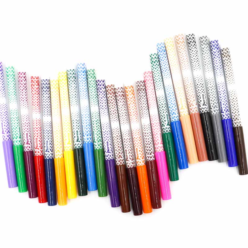 Marcadores Norma Escolar 24 Colores Super Punta