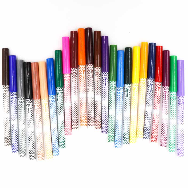 Marcadores Norma Escolar 24 Colores Super Punta