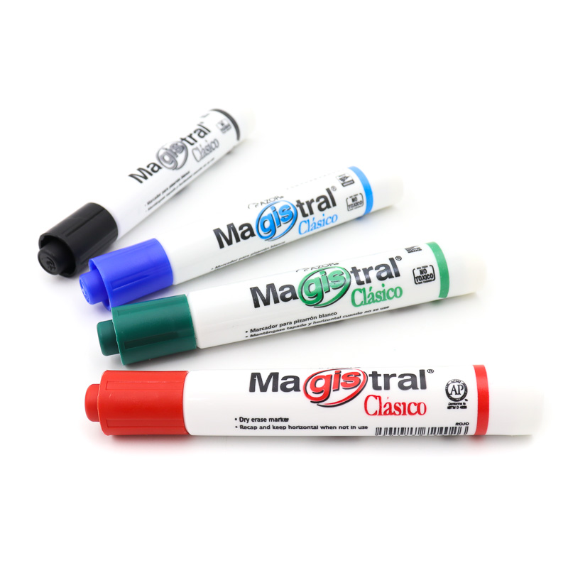 Marcadores Pizarron Magistral Clasico Paquete 4 Marcadores