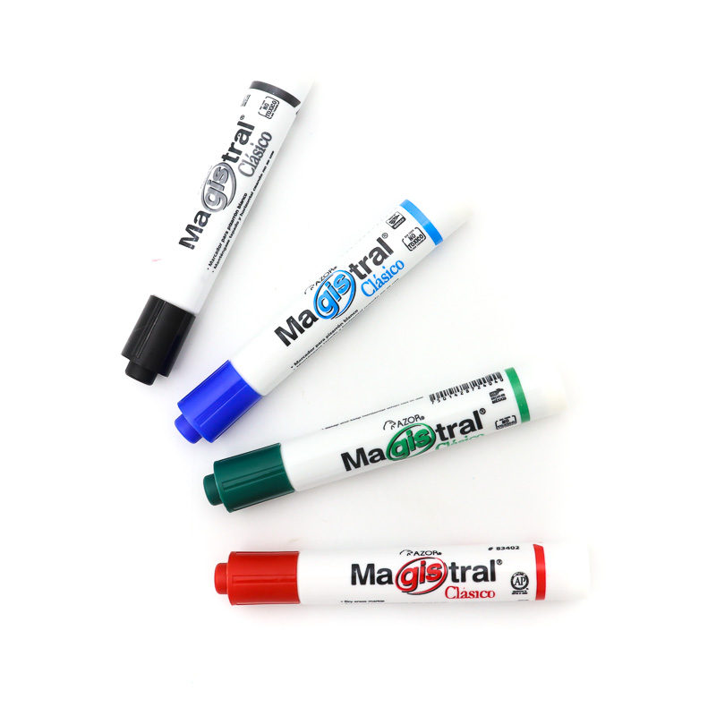 Marcadores Pizarron Magistral Clasico Paquete 4 Marcadores