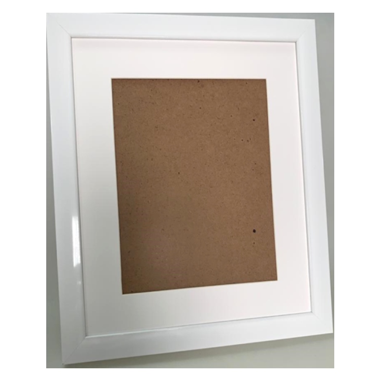 Set de 3 marcos Blancos con Cristal y Maria Luisa blanca PASPARTU FRAMES