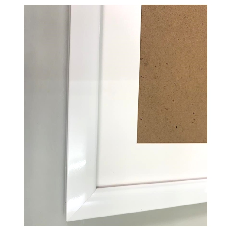 Set de 3 marcos Blancos con Cristal y Maria Luisa blanca PASPARTU FRAMES