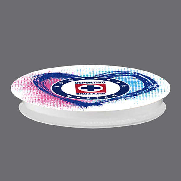 SUJETADOR POPSOCKETS LIGA MX CRUZ AZUL CORAZON/ESCUDO