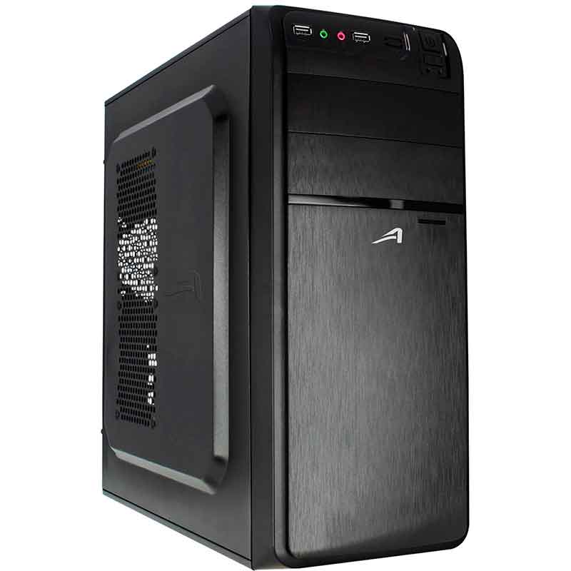 Gabinete ACTECK KIRUNA GM210 ATX Media Torre Fuente 500W Metal Negro AC-05008 
