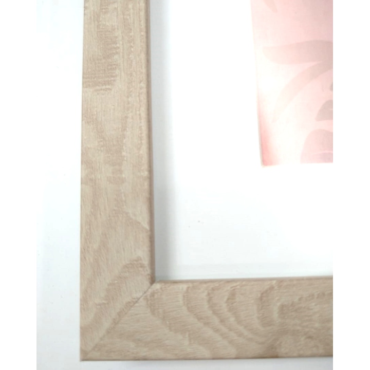 Set de 9 marcos color Maple Claro con Maria Luisa y cristal PASPARTÚ FRAMES