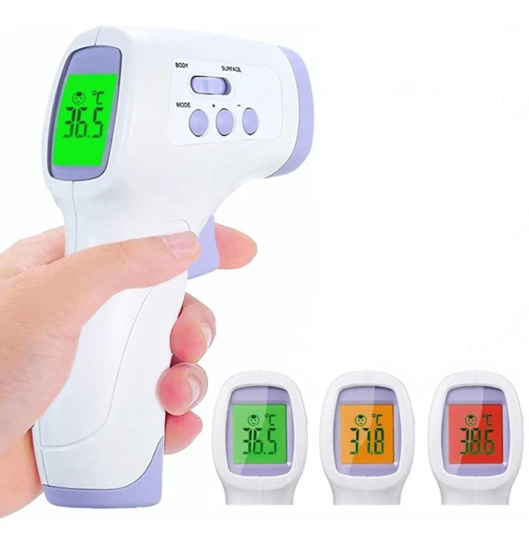 Termometro digital infrarrojo sin contacto GRATIS 1 oximetro digital de pulso para adulto y niño