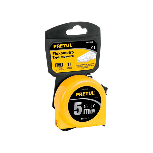Flexómetros 5 M, Cinta 13 Mm En Display Box, 12 Pzas, Pretul