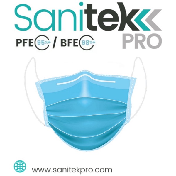 50 Cubrebocas  Grado Medico Filtro Pfe95 3 Capas Sanitek Pro