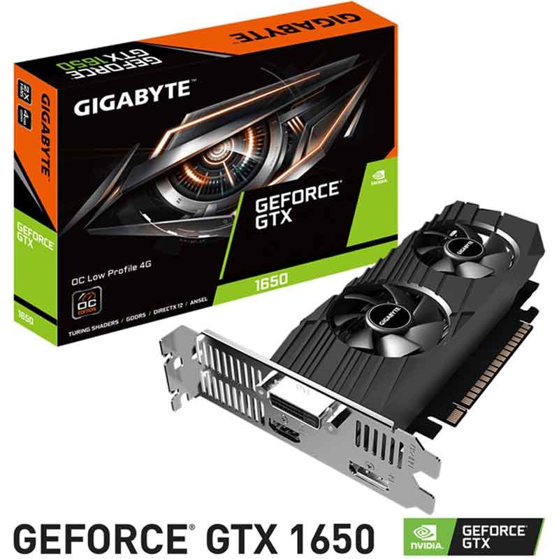 Tarjeta de Video GIGABYTE GeForce GTX 1650 OC Low Profile 4GB GDDR5 GV-N1650OC-4GL 