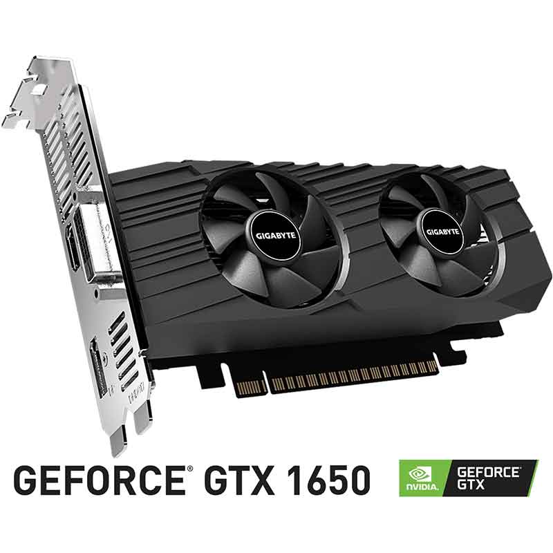 Tarjeta de Video GIGABYTE GeForce GTX 1650 OC Low Profile 4GB GDDR5 GV-N1650OC-4GL 