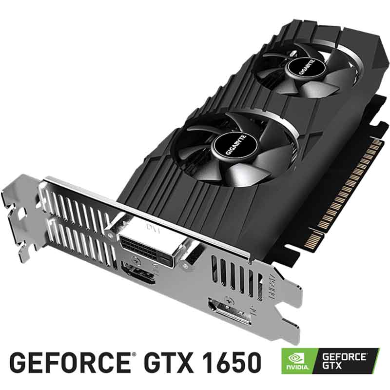 Tarjeta de Video GIGABYTE GeForce GTX 1650 OC Low Profile 4GB GDDR5 GV-N1650OC-4GL 