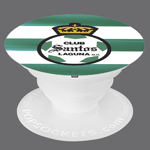 SUJETADOR POPSOCKETS LIGA MX SANTOS LAGUNA BASE BLANCA/ESCUDO